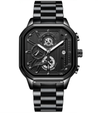 Poedagar PD18BKS | Black Black Silver
