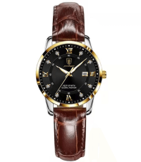 Poedagar PW60GDBKL | Gold Black Leather