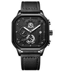 Poedagar PD18BKSLL | Black Silver Leather