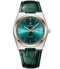 Poedagar PD17RGEL | Rose Gold Green Leather