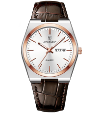 Poedagar PD17RGWL | Rose Gold White Leather