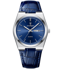 Poedagar PD17SUL | Silver Blue Leather