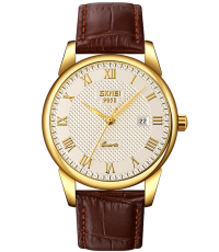 Skmei W41GWR | Gold White Brown