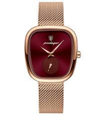 Poedagar PW64MRGRD | Rose Gold Red Mesh