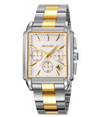 Skmei W137TGDSI | Silver Gold Silver Steel