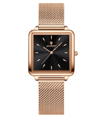 Poedagar PW68MRGBK | Rose Gold Black Mesh