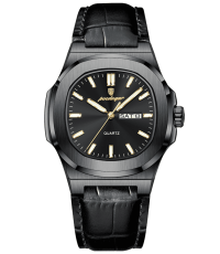 Poedagar PD44BKBKL | Black Black Leather