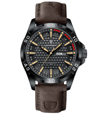 Poedagar PD51BKBRL | Black Brown Leather